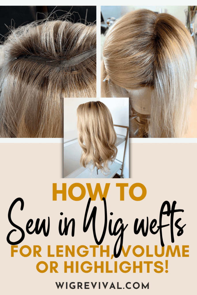 Add Wefts to a Hair Topper or Wig for length volume