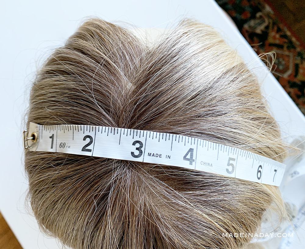 how to measure your hair for a topper