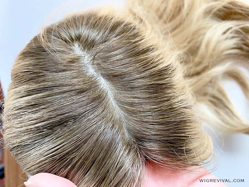 Silk Base Hair Topper Highline Dimensional Blonde 1